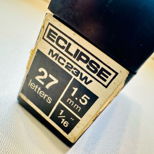 Eclipse marking punches 1.5mm, 27 letters, metal