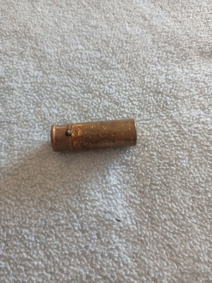 Postwar lipstick case used with New York Miner stamp