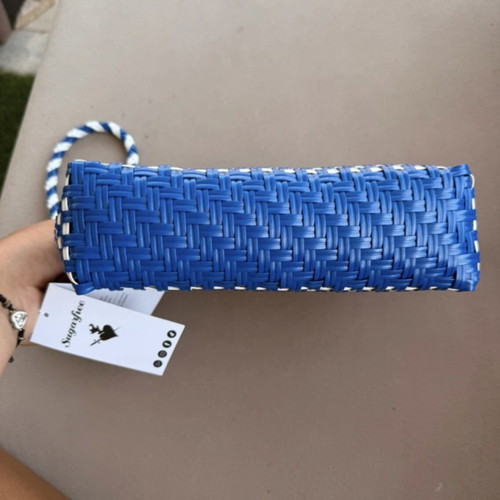 SugarFree handbag new, white and blue