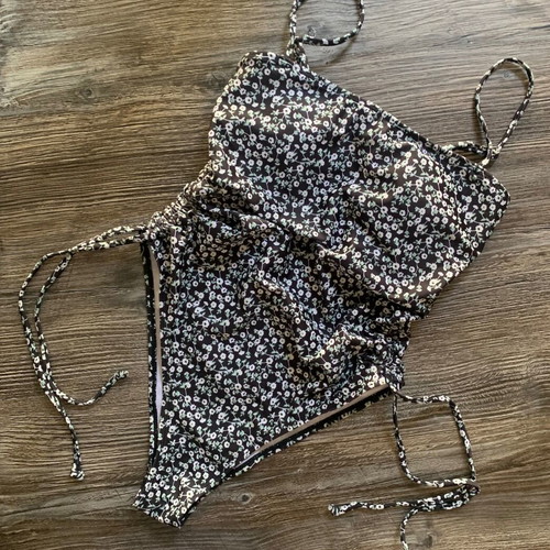 Boho one-piece swimsuit, new, medium