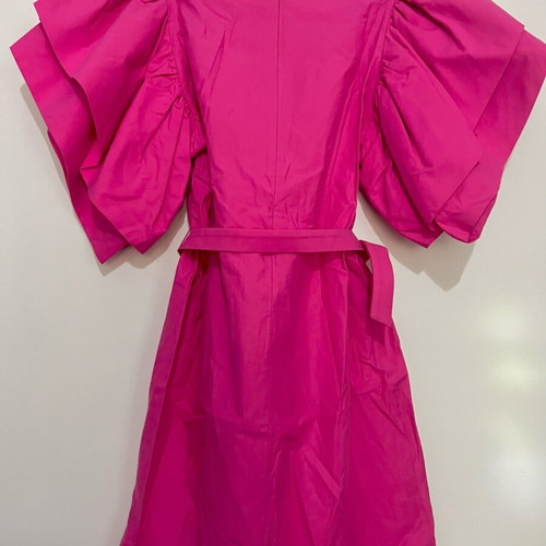 zara pink balloon dress Zara Pink Bubble Hem Strapless Mini Dress Cotton Balloon Tube Top Style S