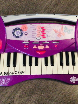 Barbie children's piano used with microphone and power input