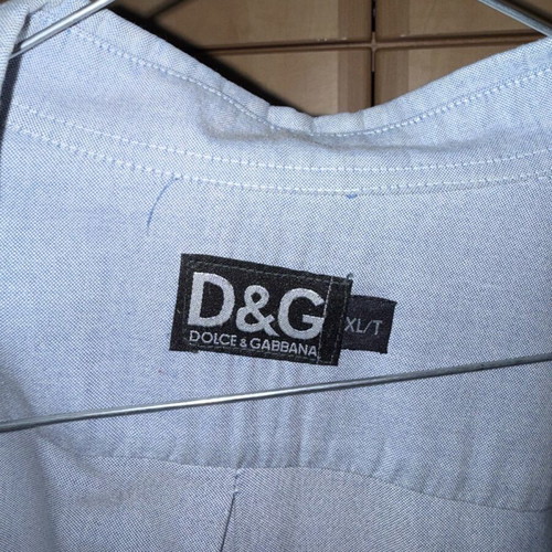 D&G Dolce & Gabbana Oxford shirt used, turquoise, size XXL
