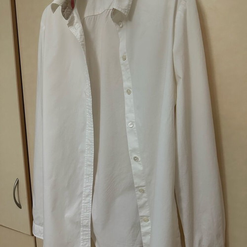 Burberry Brit check collar white slim line shirt size M used