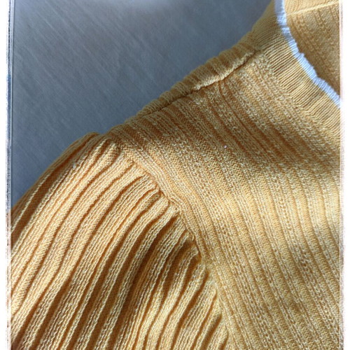 Summer crop top ribbed yellow XS used