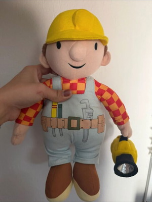 Bob the Builder plush doll used with slight discoloration
