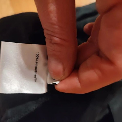 Open End black linen shirt XXL used, high quality