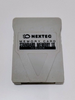 Nextec Playstation PS1 Memory Card 1MB like new, white