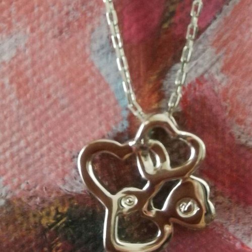 Swarovski pendant 4 hearts used