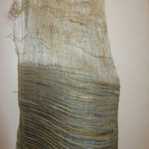 Silk women's scarf airy, 100% silk, earth tone colors