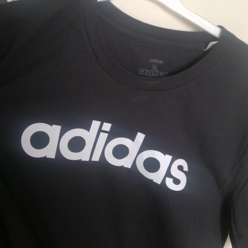 Adidas T Shirt New Cotton Size XL Black and White