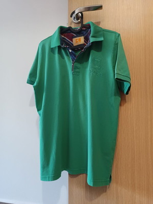 Μπλούζα Polo Boss Orange πράσινη μέγεθος M σαν καινούργιο, βαμβάκι