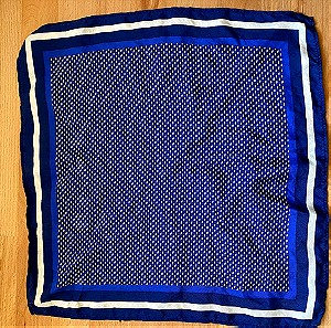 Μαντήλι τσέπης για κοστούμι ή Blazer Χρώμα μπλε 100% μετάξι άθικτο