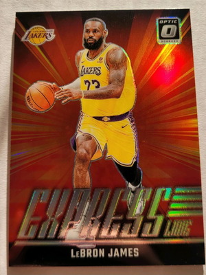 LeBron James 2024-25 Panini Donruss Optic Express Lane #2 Holo Prizm Lakers like new