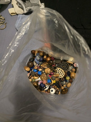 Beads and materials for necklace making like new