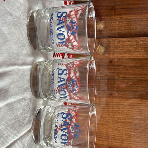 Vodka glasses used, set of 5