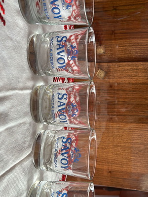 Vodka glasses used, set of 5