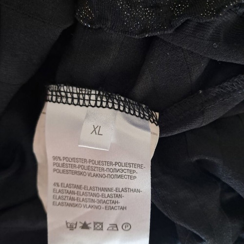ClockHouse black mini dress XL like new with ruffles and shiny texture