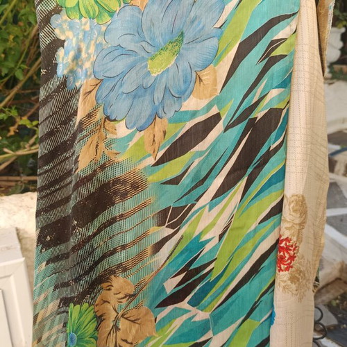 Boho reversible silk skirt 100% one size new