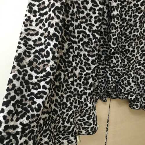 Only Carmakoma Leopard Print Dress size 52 like new, airy with ruffles and tie