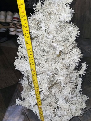 White Christmas tree medium used with gift lights
