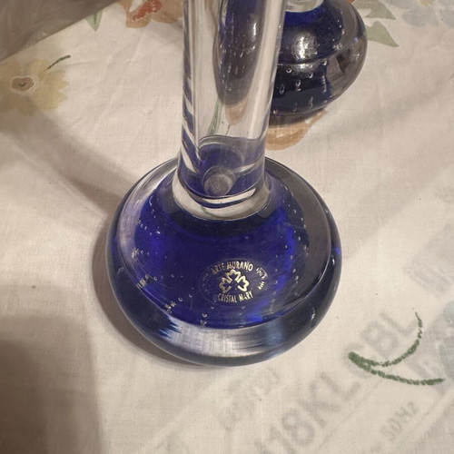 Vintage Arte Murano Cristal Mary glass decorations, pair