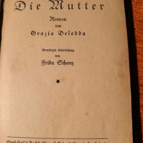Die Mutter German book used, 1922 edition