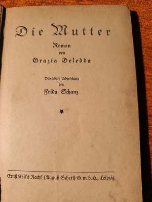 Die Mutter German book used, 1922 edition
