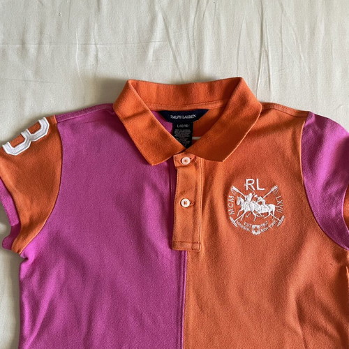 Ralph Lauren girls' dress, pink and orange, size 12y/14y