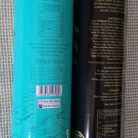 Fortnum & Mason collectible containers used, set of 2 pieces