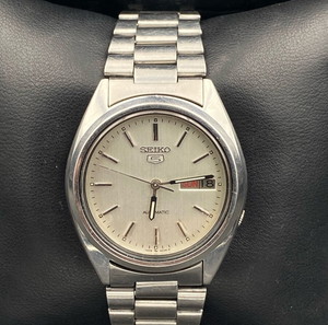 Ρολόι Seiko 5 Day-Date Automatic Japan Silver