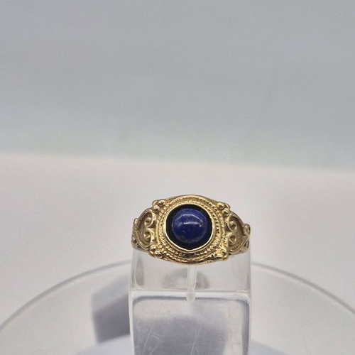 Lapis Lazuli Brass Adjustable Ring new, handmade gemstone jewelry