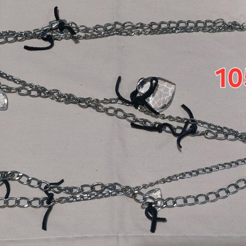 Belt necklace for women like new, black and white