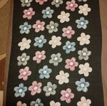 Pashmina like new with multicolored flowers