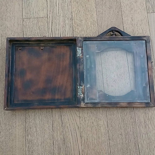 Handmade wooden icon stand like new with vintage style