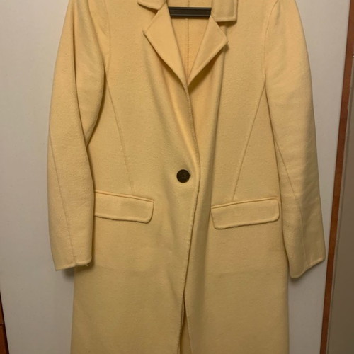Zara coat used, handmade, yellow, size XS