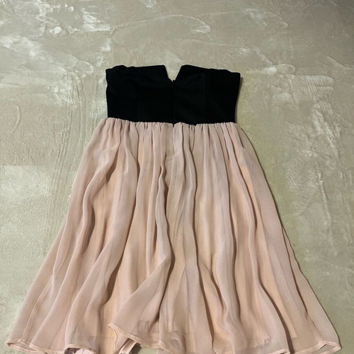 Strapless dress like new, black and pink, size S