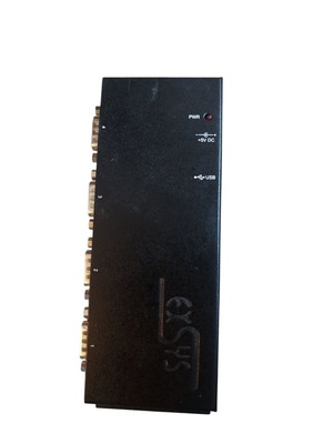 Exsys 9 Pol. Seriell to USB 4 Port Hub used with adapter and power supply