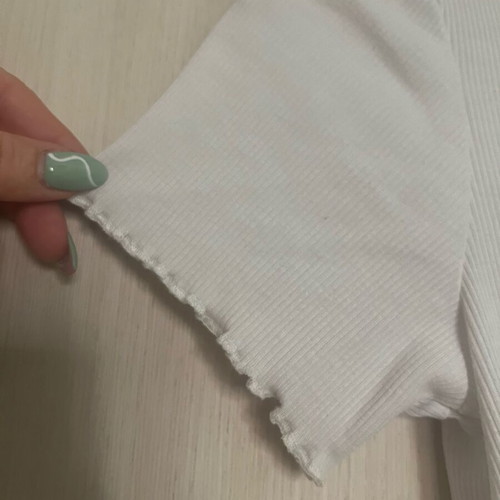 Monki white crop top used, adjustable front