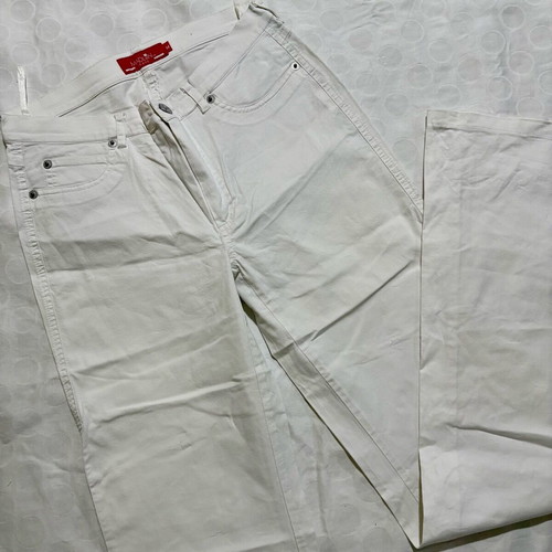 Vintage white high-waisted pants with pockets and wide leg like new, size M