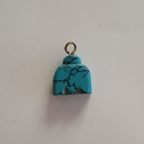 Vintage Smiling Buddha pendant from natural turquoise