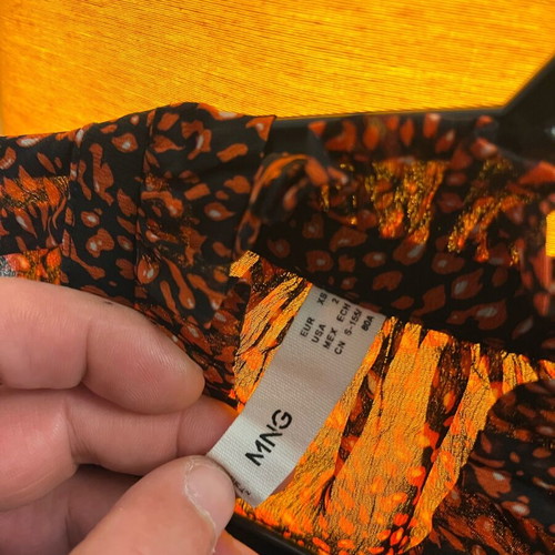 Mango Sheer Shirt Like New, Size XS, Multicolor