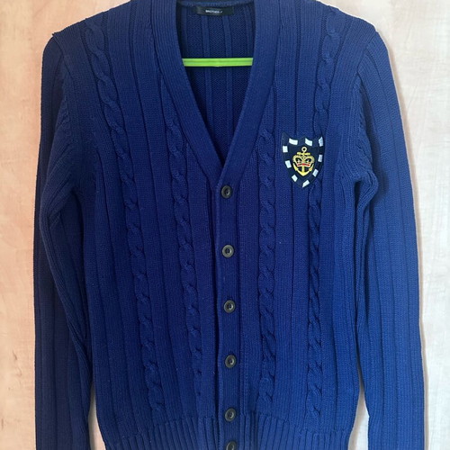 Knitted men's cardigan like new, blue, sizes M and L