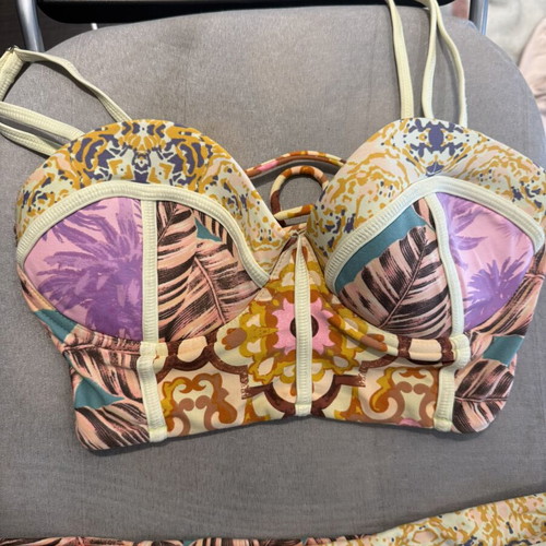 Maaji bikini set large used, reversible colorful design