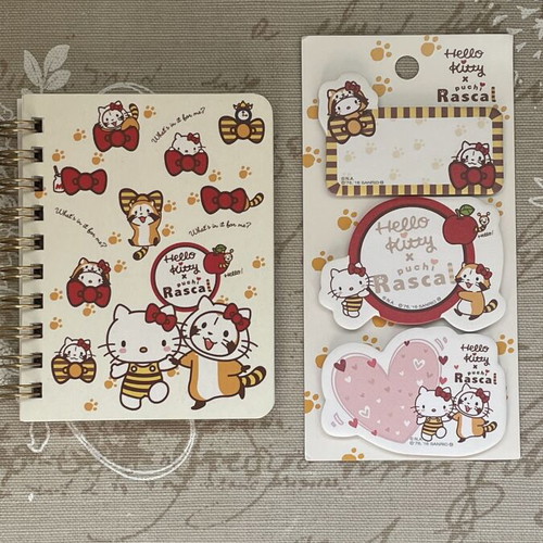 Sanrio Hello Kitty x Rascal Limited Edition Stationery Set New