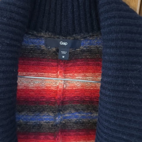 Gap wool short-sleeve cardigan used, size medium, blue