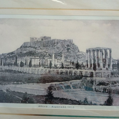 Acropolis and Temple of Olympian Zeus 1910 Print new