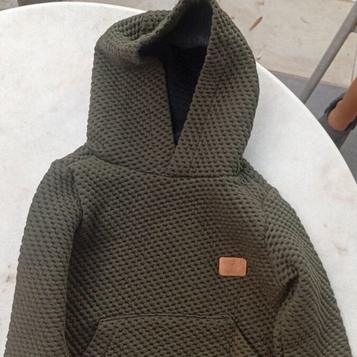 Baby hoodie like new, size 1 year, brand Seven Eleven, olive color