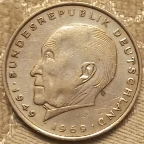 2 Deutsche Mark Konrad Adenauer like new