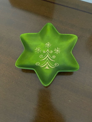 Christmas ceramic plate like new